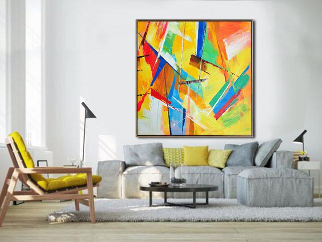 Palette Knife Contemporary Art #L42A - Click Image to Close